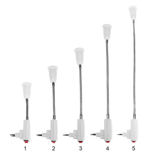 Universal Flexible E27  LED Lamp Base Bulb Holder Adapter LED Light Lamp Holder Converter Light Adapter Socket with Switch EU