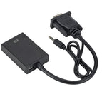VGA Male to HDMI Female Converter Adapter Cable With Audio Output 1080P USB Power Adapter for PC laptop to HDTV Projector