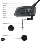 2PCS VNETPHONE V4 850Mah Bluetooth Motorcycle Intercom Helmet Headset Speaker Talking Wireless Communicator With FM