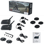 2PCS VNETPHONE V4 850Mah Bluetooth Motorcycle Intercom Helmet Headset Speaker Talking Wireless Communicator With FM
