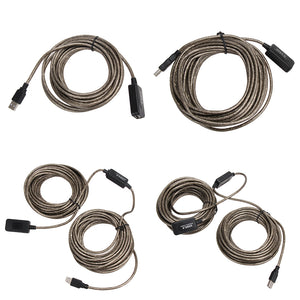 VODOOL 5M/10M/15M/20M High Speed Active USB 2.0 Active Repeater Male to Female Extension Cable Adapter Cord Wire Data Adapter