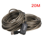 VODOOL 5M/10M/15M/20M High Speed Active USB 2.0 Active Repeater Male to Female Extension Cable Adapter Cord Wire Data Adapter