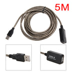 VODOOL 5M/10M/15M/20M High Speed Active USB 2.0 Active Repeater Male to Female Extension Cable Adapter Cord Wire Data Adapter