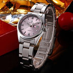 WWOOR Luxury Brand Watches Women's Full Steel Business Casual Wrist Watches Women Date Day Clock Luminous Quartz Watch Reloj
