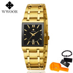 WWOOR Mens Watches Luxury Brand Quartz All steel Waterproof Clock Fashion Sport Business Military Men Watch relogio masculino