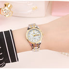 WWOOR New Gold Women Bracelet Watches Waterproof Ladies Watch Stainless Steel Casual Dress Woman Quartz Watch Women Reloj Mujer