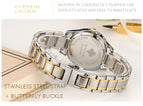 WWOOR New Gold Women Bracelet Watches Waterproof Ladies Watch Stainless Steel Casual Dress Woman Quartz Watch Women Reloj Mujer
