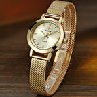 WWOOR Women Dress Watches Luxury Brand Ladies Quartz Watch Stainless Steel Mesh Band Casual Gold Bracelet Wristwatch reloj mujer