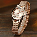 WWOOR Women Dress Watches Luxury Brand Ladies Quartz Watch Stainless Steel Mesh Band Casual Gold Bracelet Wristwatch reloj mujer
