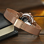 WWOOR Women Dress Watches Luxury Brand Ladies Quartz Watch Stainless Steel Mesh Band Casual Gold Bracelet Wristwatch reloj mujer