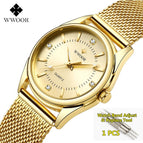 WWOOR Women Watches Luxury Brand Dress Diamond Gold Wrist Watch Stainless Steel Ladies Watches Golden Quartz Watch Women 2019