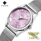 WWOOR Women Watches Luxury Brand Dress Diamond Gold Wrist Watch Stainless Steel Ladies Watches Golden Quartz Watch Women 2019