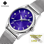 WWOOR Women Watches Luxury Brand Dress Diamond Gold Wrist Watch Stainless Steel Ladies Watches Golden Quartz Watch Women 2019