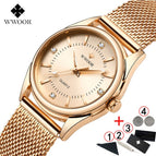 WWOOR Women Watches Luxury Brand Dress Diamond Gold Wrist Watch Stainless Steel Ladies Watches Golden Quartz Watch Women 2019