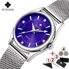 WWOOR Women Watches Luxury Brand Dress Diamond Gold Wrist Watch Stainless Steel Ladies Watches Golden Quartz Watch Women 2019