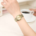 WWOOR Women Watches Luxury Brand Dress Diamond Gold Wrist Watch Stainless Steel Ladies Watches Golden Quartz Watch Women 2019