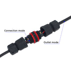 Waterproof connector IP68 I Shape 2 pin 3pin 4pin 250V 30A Cable Wire Gland Sleeve connector quick connect waterproof connector wholesale bulk price