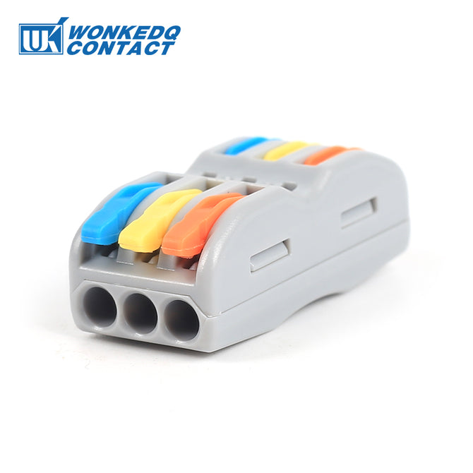 Wire Cable Connector Terminal Blocks 222 6pole colorful Quick Push In Spring Plastic Material PA66 Mini Fast Connectors 10PCS