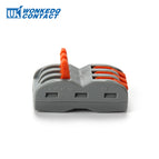 Wire Cable Connector Terminal Blocks 222 6pole colorful Quick Push In Spring Plastic Material PA66 Mini Fast Connectors 10PCS