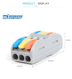 Wire Cable Connector Terminal Blocks 222 6pole colorful Quick Push In Spring Plastic Material PA66 Mini Fast Connectors 10PCS