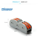 Wire Cable Connector Terminals 222 4 Pole Quick Push In Plastic Material PA66 Mini Fast  Universal Compact Connectors 10PCS
