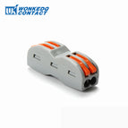 Wire Cable Connector Terminals 222 4 Pole Quick Push In Plastic Material PA66 Mini Fast  Universal Compact Connectors 10PCS