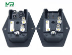 With 10A Fuse! Red yellow  Green Blue Black Rocker Switch Fused  C14 IEC320 Inlet Power Socket Fuse Switch Connector AS-10 wholesale bulk price