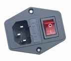 With 10A Fuse! Red yellow  Green Blue Black Rocker Switch Fused  C14 IEC320 Inlet Power Socket Fuse Switch Connector AS-10 wholesale bulk price