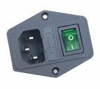 With 10A Fuse! Red yellow  Green Blue Black Rocker Switch Fused  C14 IEC320 Inlet Power Socket Fuse Switch Connector AS-10 wholesale bulk price