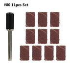 XCAN Sanding Drum Set #80#100#120 Grit with 6.35mm 12.7mm Sanding Mandrel for Dremel Rotary Tools Abrasive Tools Sanding Bands