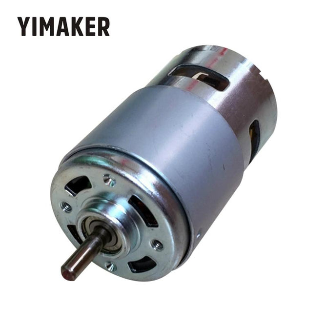 YIMAKER 795 DC Motor Large Torque High Power DC12V-24V Universal Motor Double Ball Bearing Mute High Speed Round Axis