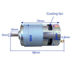 YIMAKER 795 DC Motor Large Torque High Power DC12V-24V Universal Motor Double Ball Bearing Mute High Speed Round Axis