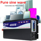 Intelligent Screen Pure Sine Wave Power Inverter 12V/24V To 220V 3000W/4000W/5000W/6000W Converter