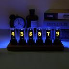 DIY 6-Bit IPS Retro Glows Analog Nixie Tube Clock Kit Programmable Display IPS Screen RGB Pseudo-glow Clock Desktop Creative Clock Colorful LED Picture Display wholesale bulk price