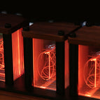 LED RGB Pseudo Glow Tube Digital Clock Nordic Style Desktop Assembly Walnut Decoration wholesale bulk price