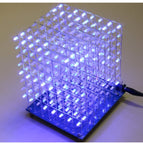DIY Square 8x8x8 3D Light Electronic Cube Kit Blue Red LED Spectrum Board wholesale bulk price