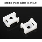 cable tie Mounts seat fixed seat 100pcs Wire Buddle Saddle Type Plastic Holder White Black Plastic saddle cable mount holder wholesale bulk price