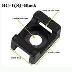 cable tie Mounts seat fixed seat 100pcs Wire Buddle Saddle Type Plastic Holder White Black Plastic saddle cable mount holder wholesale bulk price