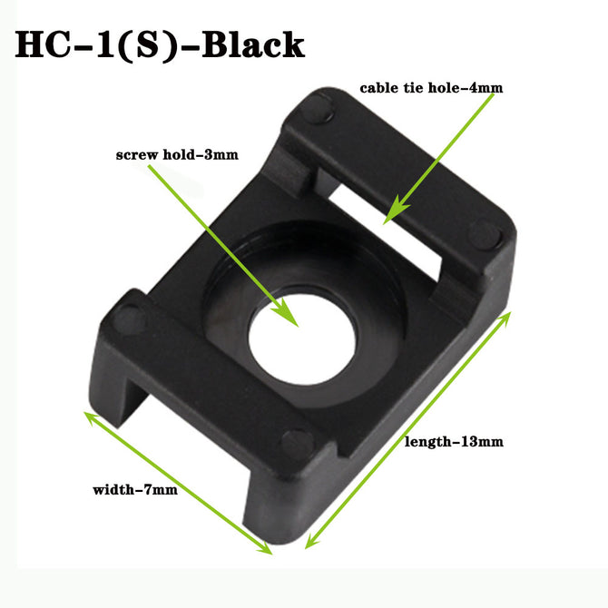 cable tie Mounts seat fixed seat 100pcs Wire Buddle Saddle Type Plastic Holder White Black Plastic saddle cable mount holder wholesale bulk price