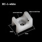 cable tie Mounts seat fixed seat 100pcs Wire Buddle Saddle Type Plastic Holder White Black Plastic saddle cable mount holder wholesale bulk price