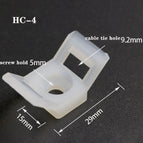cable tie Mounts seat fixed seat 100pcs Wire Buddle Saddle Type Plastic Holder White Black Plastic saddle cable mount holder wholesale bulk price