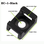 cable tie Mounts seat fixed seat 100pcs Wire Buddle Saddle Type Plastic Holder White Black Plastic saddle cable mount holder wholesale bulk price
