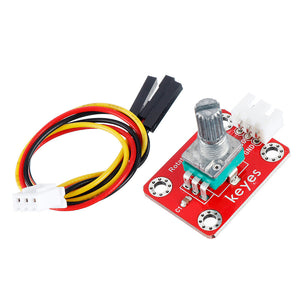 3Pcs Keyes Brick Adjustable Potentiometer Module (Pad hole) with Anti-reverse Plug White Terminal Analog Signal wholesale bulk price