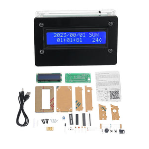 1602 LCD 3-channel Alarm DIY Clock Kit Time Temperature Date Week Display Digital Clock Kit wholesale bulk price