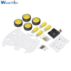 diymore 4WD Robot Smart Car Chassis Kits with Speed Encoder diy kit for Arduino 51 M26 DIY Education Robot Smart Car Kit