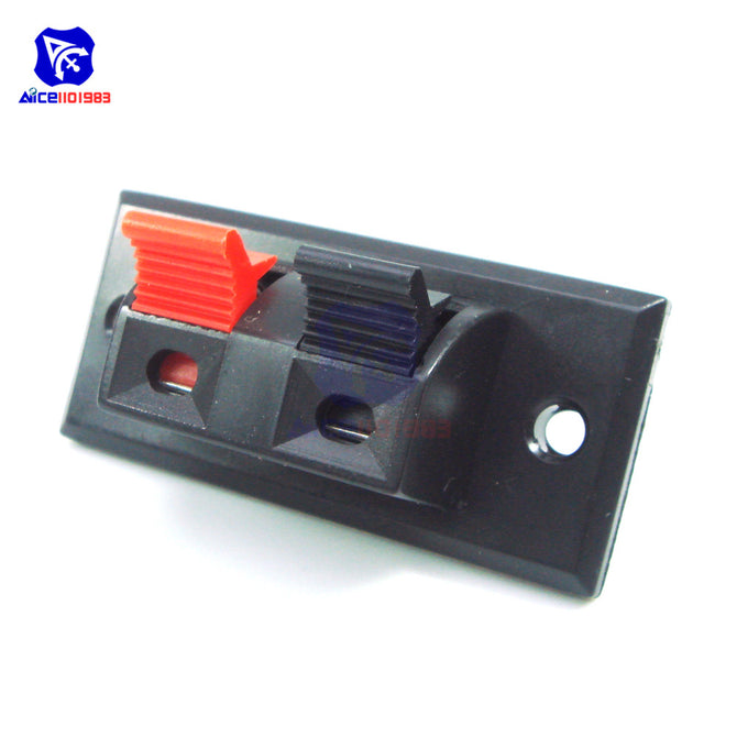 diymore 5PCS/Lot 2 Way Audio Speaker Terminal Spring Push Release Connector Speaker Terminal Strip Block