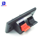 diymore 5PCS/Lot 2 Way Audio Speaker Terminal Spring Push Release Connector Speaker Terminal Strip Block