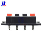 diymore 5PCS/Lot 4 Pin Speaker Terminal Block 4 Way Amplifier Spring Jointing Clamp Test Clip Stereo Speaker Strip Connector