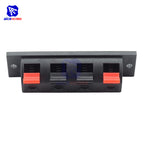 diymore 5PCS/Lot 4 Pin Speaker Terminal Block 4 Way Amplifier Spring Jointing Clamp Test Clip Stereo Speaker Strip Connector