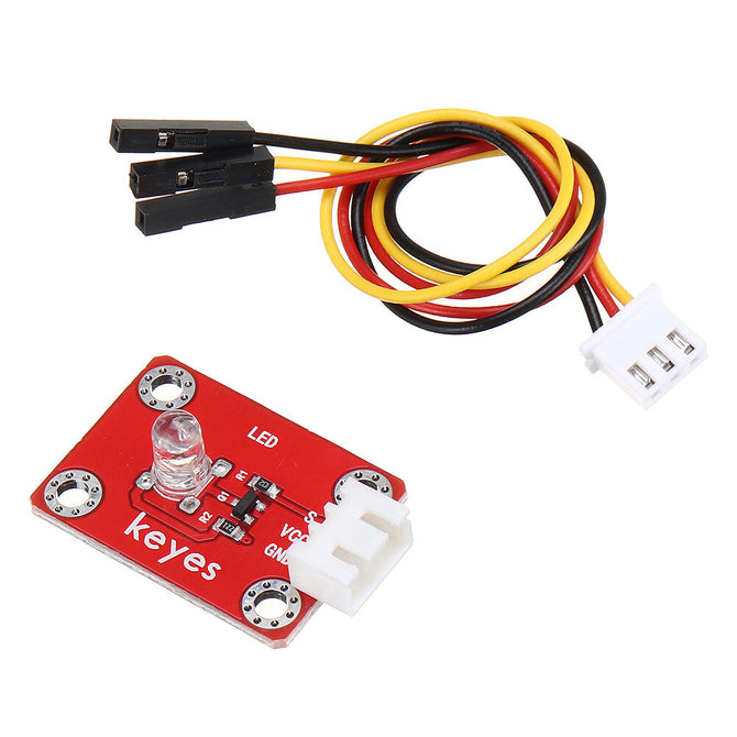 Keyes Brick LED White Light Module (Pad hole) Anti-reverse Plug White Terminal Digital Signal wholesale bulk price